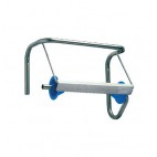 Support mural dérouleur de bobine, en inox, L 390 x P 225 x H 280 mm