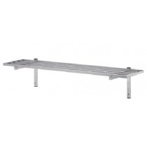 Étagères murales fixes, en inox, profondeur 400