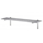 Étagères murales fixes, en inox, profondeur 400