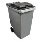 Container à déchet sur roues, polyéthylène haute densité (HDPE), 360 L, L 620 x P 85 x H 1090 mm
