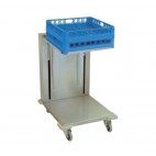 Chariot à niveaux constant pour casiers vaisselle , inox , L 550 x P 650 x H 900 mm