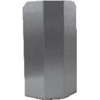 Protection d'angle inox fixe demi-lune pliée L 250 x P 150 x H 350 mm 