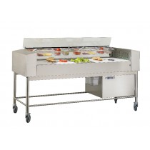 Table à flux laminaire, en acier inoxydable, 3 plaques GN1/1, 900 W