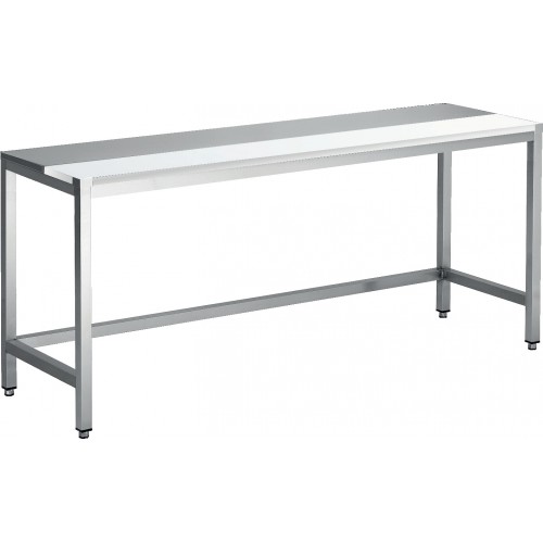 Table de découpe centrale professionnelle, mixte avant-arrière (alèse inox arrière), inox AISI 304, P 700 mm Table de découpe centrale professionnelle, mixte avant-arrière (alèse inox arrière), inox AISI 304, P 700 mm
