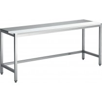 Table de decoupe professionnelle, mixte avant-arrière , inox aisi 304 , dessus poly, profondeur 800 mm