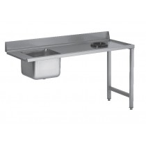Table d'entrée lave vaisselle, sans étagère, 1 bac et TVO