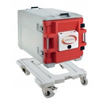 Coffre isotherme avec porte chauffante analogique, type AF12, 1 conteneur avec chariot