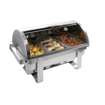 Chafing dish professionnel, inox, GN1/1, acier chromé