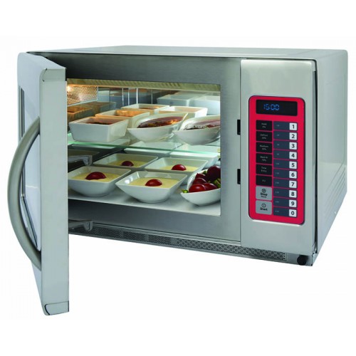 Four micro-ondes professionnel 2 niveaux inox 35L Four micro-ondes professionnel 2 niveaux inox 35L