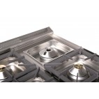 Fourneau 4 feux sur four a gaz, dim. 800 x 730 x 850 mm