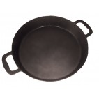 Poêle cuisine géante revêtement platinium sans compartiment H 80 mm