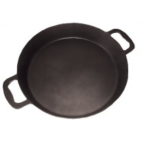 Poêle cuisine géante revêtement platinium sans compartiment H 80 mm