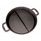 Poêle cuisine géante revêtement platinium 2 compartiments H 80 mm