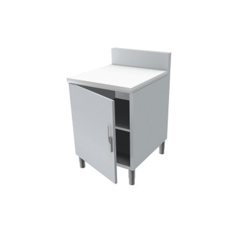 Meuble arrière pour service traditionnel dessus en polyéthylène 2 portes battantes P 700 mm Meuble arrière pour service traditionnel dessus en polyéthylène 2 portes battantes P 700 mm