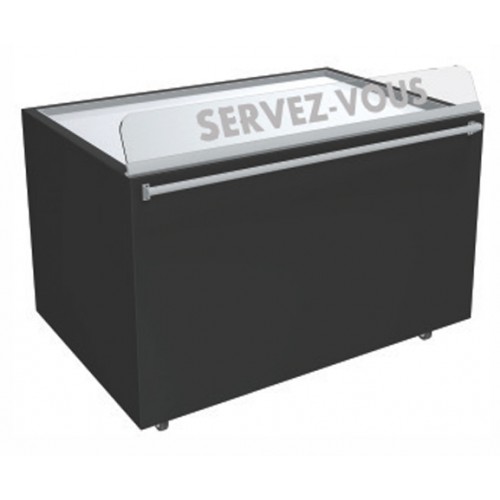 Vitrine neutre en libre-service hauteur 860/1010 mm Vitrine neutre en libre-service hauteur 860/1010 mm
