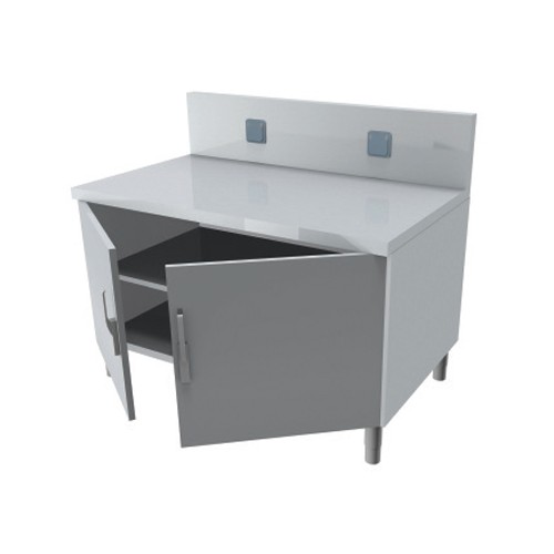 Meuble neutre pour trancheur 4 portes battantes P 700 mm