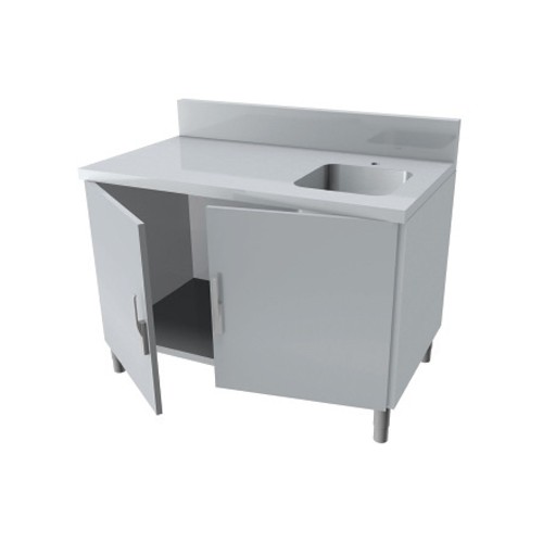 Meuble plonge pour service traditionnel arrière 2 portes coulissantes P 800 mm