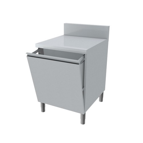 Meuble poubelle dessus plein 1 porte façade basculante hauteur 850 mm Meuble poubelle dessus plein 1 porte façade basculante hauteur 850 mm
