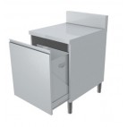 Meuble poubelle dessus plein 1 porte tiroir coulissant hauteur 850 mm