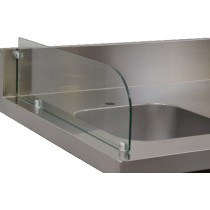 Séparation vitrée pour meubles arrières traditionnels neutres H 200 mm