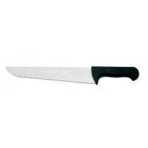 Couteaux poisson lame crantée, manche polypropylène noir