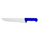 Couteaux poisson lame crantée manche polypropylène bleu