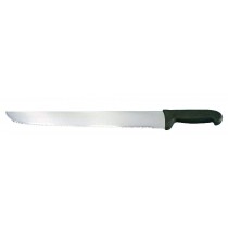 Couteaux poisson lame crantée, manche ABS noir 3 rivets