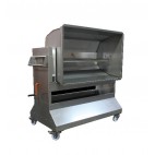 Trémie basculante 600 L avec guide fourche pour gerbeur, en inox AISI 304