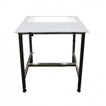 Table de filetage avec tube fluorescent 36 W, en inox AISI 304