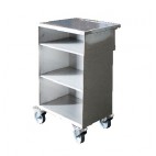 Desserte pour sac d'emballage poissonnerie, en inox AISI 304