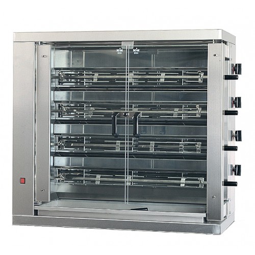 Rôtissoire électrique verticale 4 broches inox AISI 304 13.2 kW Rôtissoire électrique verticale 4 broches inox AISI 304 13.2 kW
