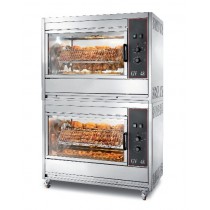 Rôtissoire électrique ventilée traversante, 8/10 broches, en inox, 13.4 kW