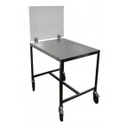 Table support trancheur en inox AISI 304, profondeur 600 mm