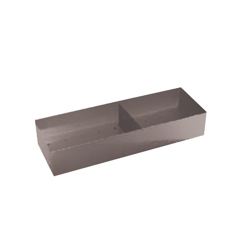 Kit de présentation, bac à coquillages inox + séparation + grille, à poser sur l'avant pour étal neutre et réfrigéré