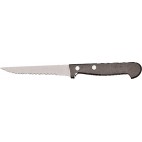 Couteau à steak micro-dentés manche ABS noire longueur lame: 100 mm