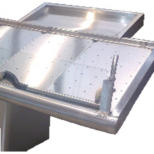 Excroissance avec grille 1500 x 500 mm, accrochage sur l'arrière, pour étals neutres