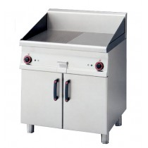 Plancha électrique sur meuble placard fermé, gamme 700, inox AISI 304, 5.55 kW