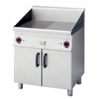 Plancha électrique sur meuble placard fermé, gamme 700, inox AISI 304, 5.55 kW
