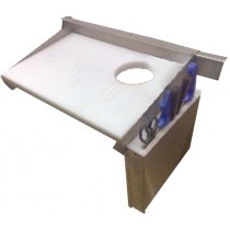 Tablette de travail 600 x 400 mm sans TVO, accrochage sur l'arrière, pour étals neutres
