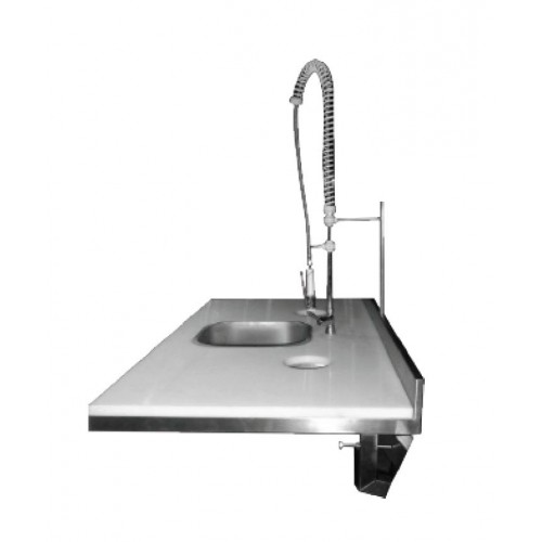 Combiné de préparation 900 x 600 avec bac de rinçage ø 450 avec TVO accrochage sur l'arrière pour étals réfrigérés Combiné de préparation 900 x 600 avec bac de rinçage ø 450 avec TVO accrochage sur l'arrière pour étals réfrigérés