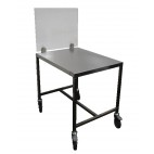 Table support roulante inox AISI 304 pour trancheur électrique