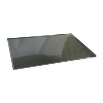 Plaque pâtissière en inox, bords pincés