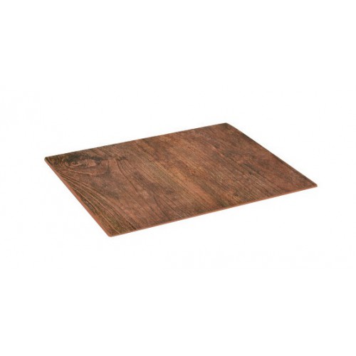 Plateau rectangulaire en melamine, imitation bois sur pieds silicone, profondeur 325 mm Plateau rectangulaire en melamine, imitation bois sur pieds silicone, profondeur 325 mm