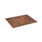 Plateau rectangulaire en melamine, imitation bois sur pieds silicone, profondeur 325 mm