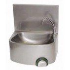 Lave main cuisine professionnelle, en inox AISI 304, cuve semi-circulaire