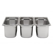 Bac inox cuisine gastronorme GN1/3, plein, en inox aisi 304