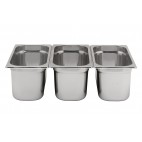 Bac inox cuisine gastronorme GN1/3, plein, en inox aisi 304