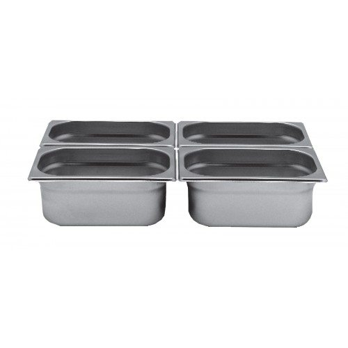 Bac inox cuisine gastronorme GN1/4 plein en inox aisi 304 Bac inox cuisine gastronorme GN1/4 plein en inox aisi 304