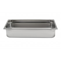 Bac inox cuisine gastronorme GN2/1, plein, en inox aisi 304