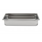 Bac inox cuisine gastronorme GN2/1, plein, en inox aisi 304